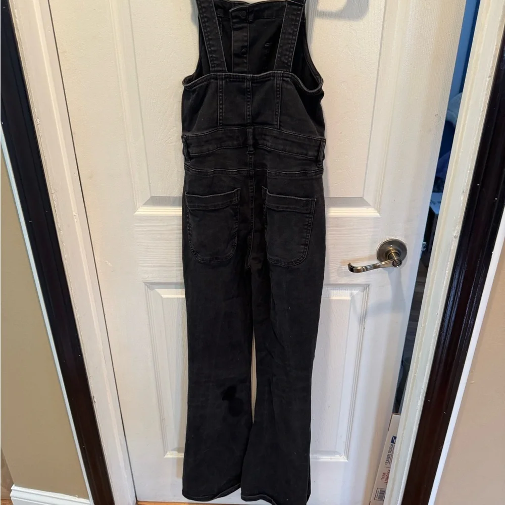 American Eagle Black Denim Overalls - Picture 1 of 5